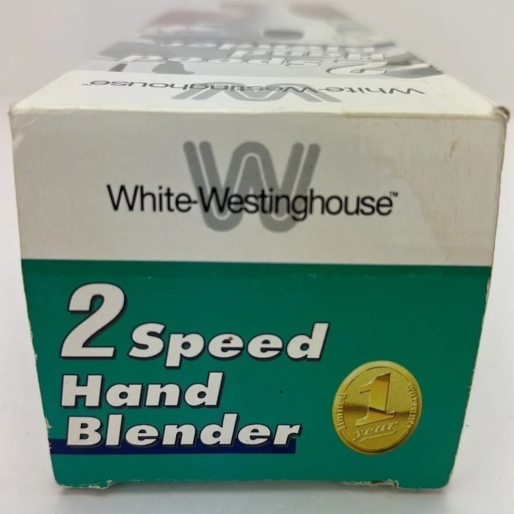 Vintage‎ White Westinghouse 2 Speed Hand Blender WWSM1 Chops Mixes Purees Blends